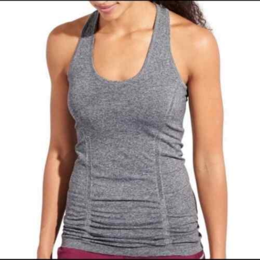 Athleta Heather Gray Fast Track Muscle Tank Top